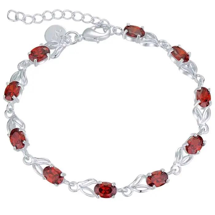 Bracelet en argent Sterling 925 pour femmes, pierres précieuses de luxe de haute qualité, à la mode,