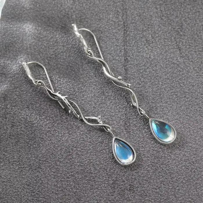 Boucles d'oreilles Vintage couleur argentée en forme de feuille de lierre pour femmes, boucles d'ore
