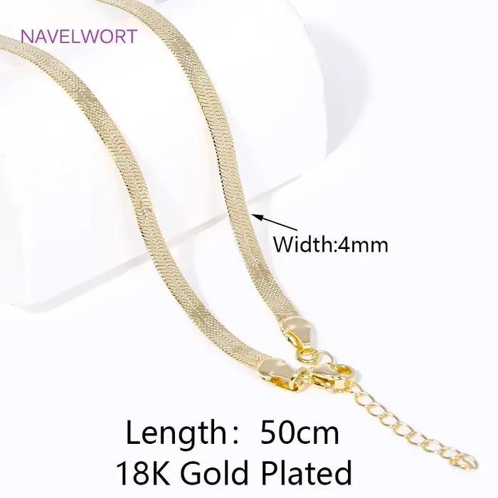Collier en laiton plaqué or 18 carats pour femmes