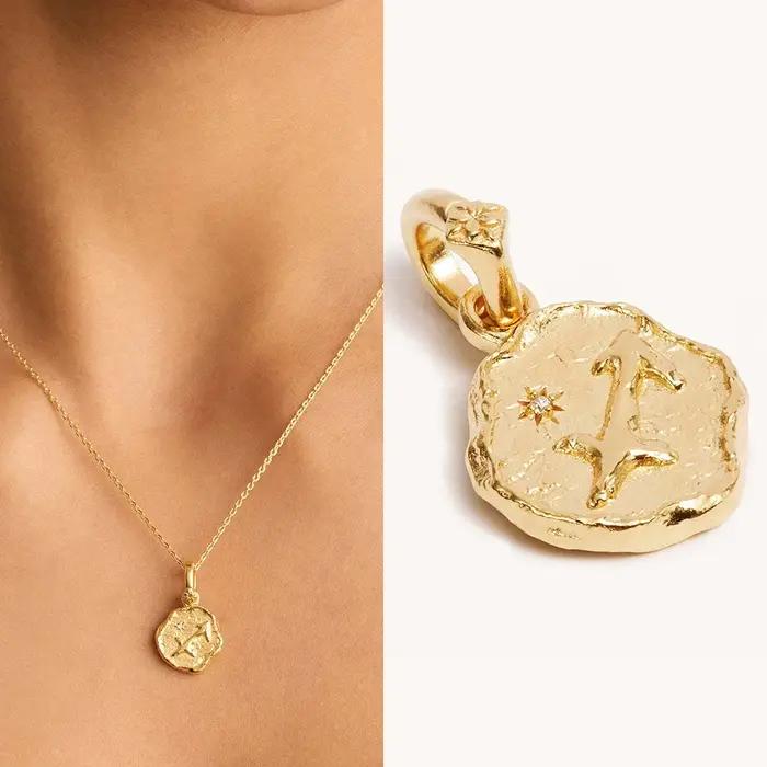 Pendentif symbole 12 Constellations en acier inoxydable