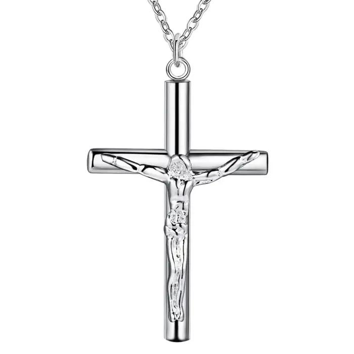 Collier punk SAY en argent 925 avec motif croix pour femmes pour occasions spéciales fantaisie bijoux