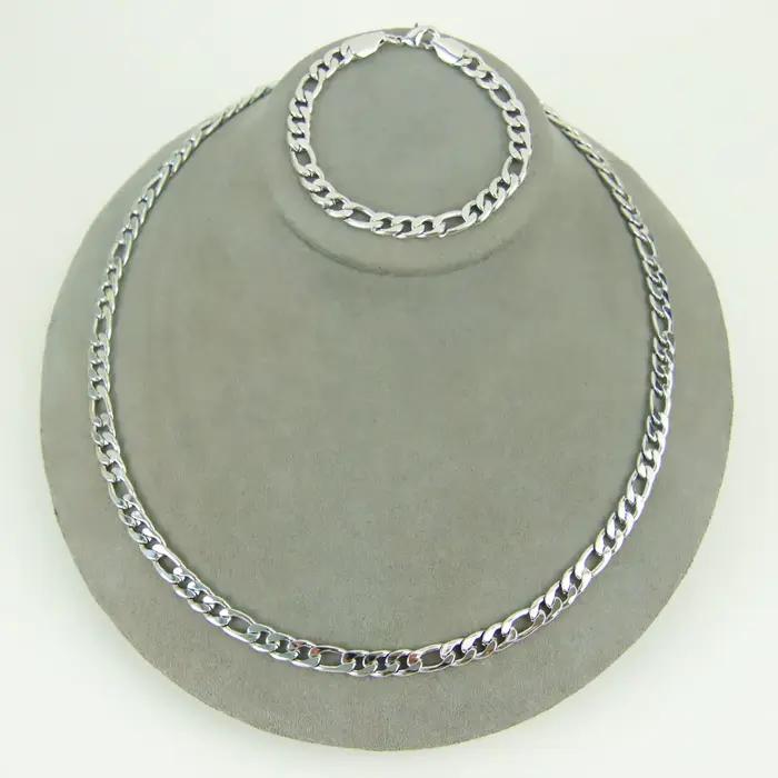 Ensemble collier et bracelet hip-hop italien plaqué or 21 carats, style punk de Dubaï, unisexe, bijoux vintage Bollywood pour femme