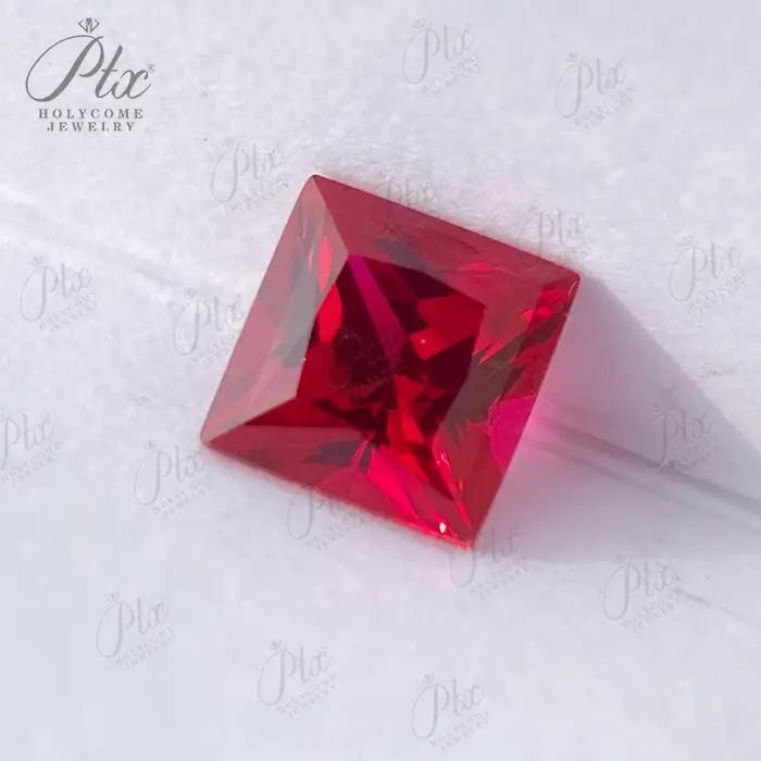 Bague en pierre de rubis de laboratoire