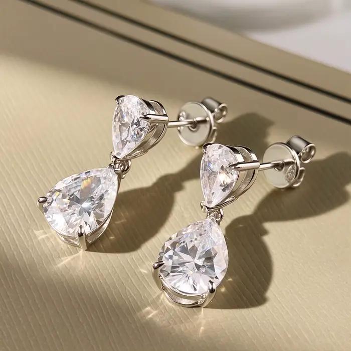COSYA – boucles d'oreilles en moissanite pour femmes