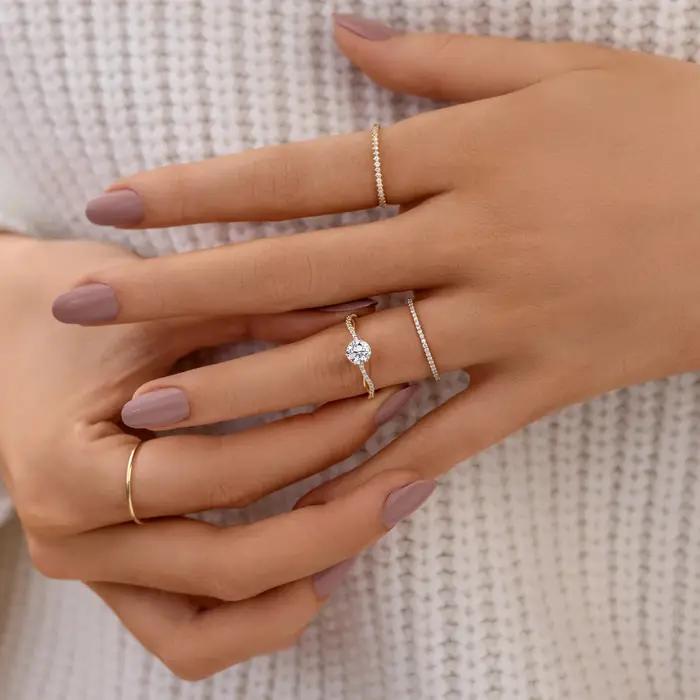 Bague en argent sterling 925 sertie de moissonite pour femmes occasions spéciales alliances de mariage partys soirées romantiques