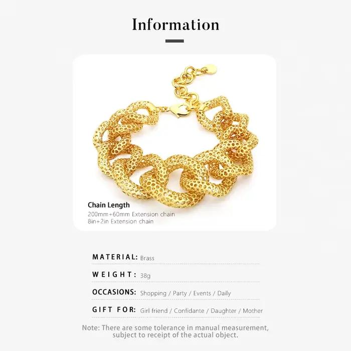 IVOG – Bracelet ajouré géométrique pour femmes