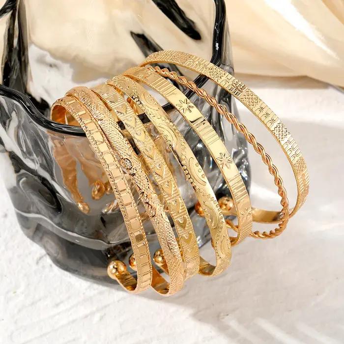 Bracelets Punk couleur or pour femmes