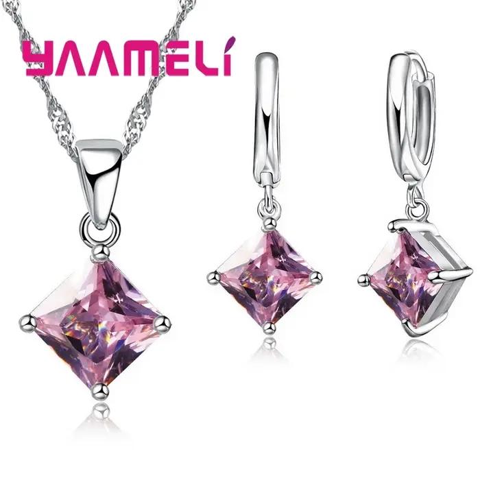 Ensembles de bijoux en argent regardé 925 pour femmes
