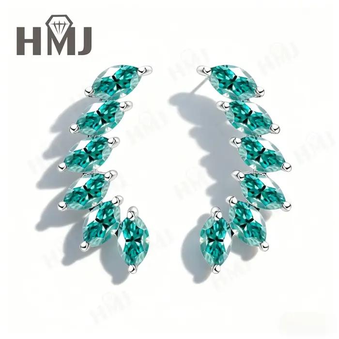 Boucles d'oreilles Moissanite Marquise pour femmes