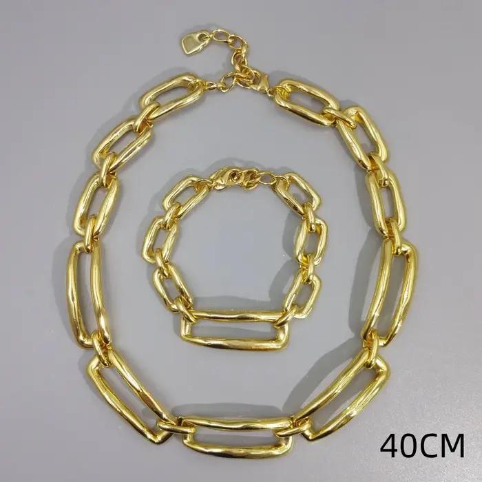 Nouvelle Collection Printemps 2026 : Ensemble Bijoux Unique Or et Argent – Bracelet et Collier Recta