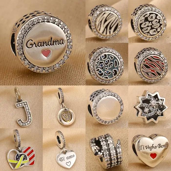 Pendentif en argent 925 forme de coeur avec perle de brebis et fleur de lotus pour bracelet original et bijoux exquis occasions spéciales