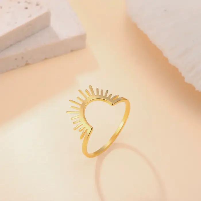 Skyrim – bague solaire demi-cercle pour femmes