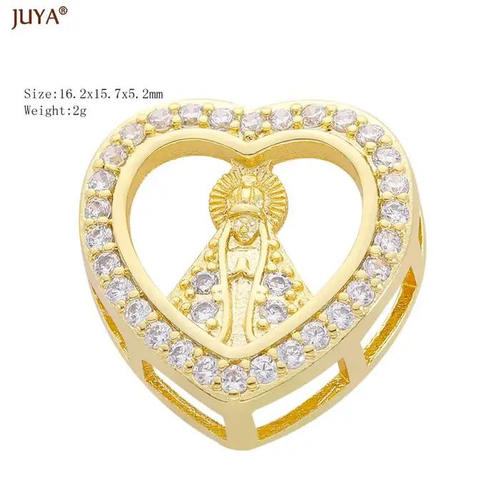 JUYA Pearl Mary Amulet Charms avec cristal pour femme