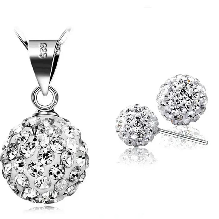 Ensemble de bijoux élégants en argent Sterling 925 Sakura dauphin Zircon, boucles d'oreilles et coll