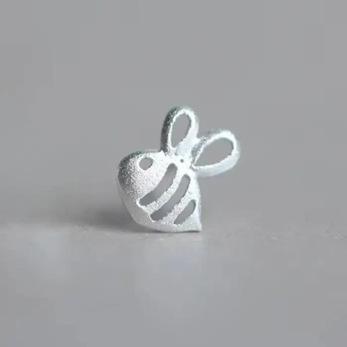 Boucles d'oreilles abeille en argent Sterling 925