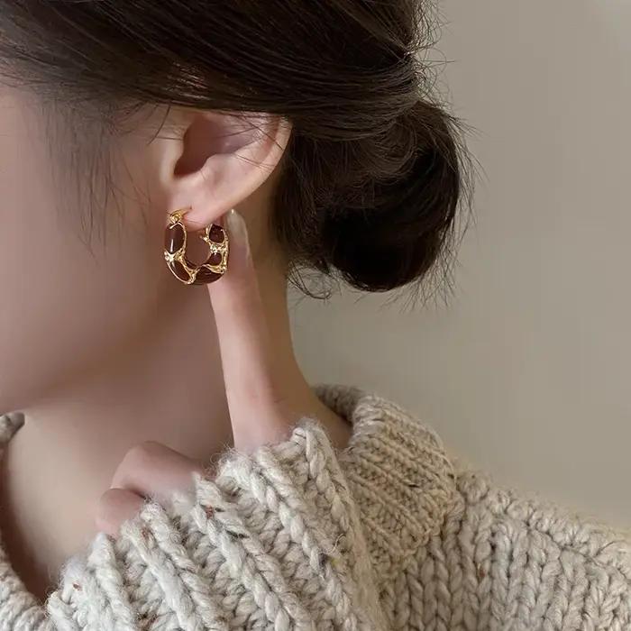 Boucles d'oreilles Vintage en forme de U pour femmes