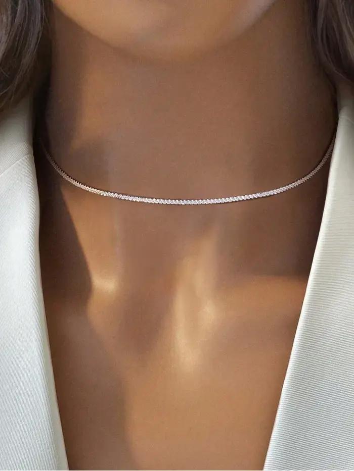 Collier classique en argent Sterling 925 pour femmes