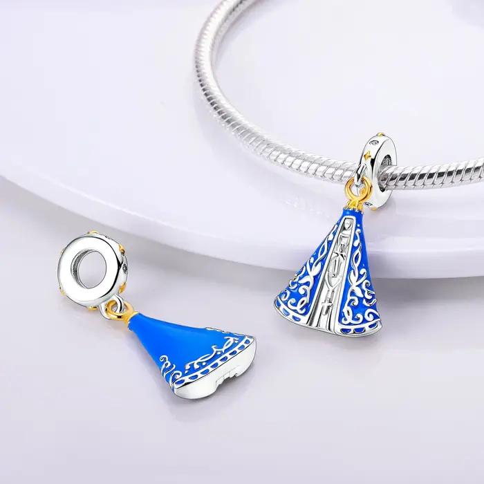 Breloques Pomme Château Blanche-Neige en Argent Sterling 925