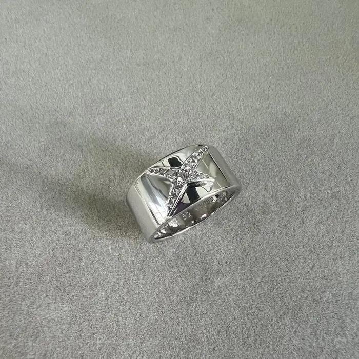 Bague étoile en argent sterling 925 pour femme, bague de luxe en zircon, cadeau tendance MOU