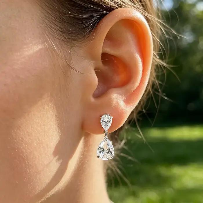 COSYA – boucles d'oreilles en moissanite pour femmes