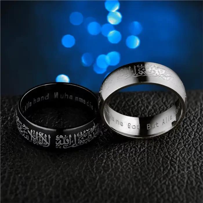 Maxmoon-Bague en titane et acier pour hommes et femmes