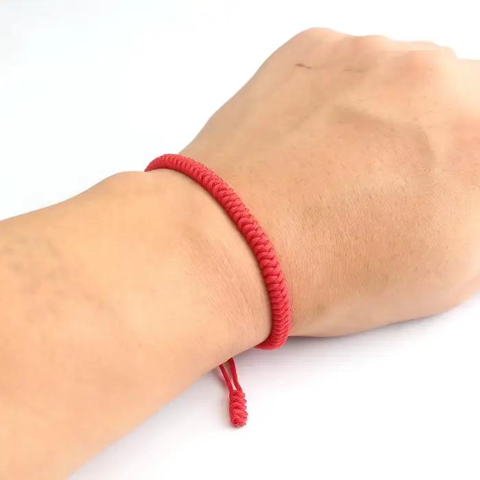 Bracelet bouddhiste tibétain porte-bonheur tressé à la main réglable noeud King Kong fil rouge bracelets porte-bonheur pour femmes hommes Couple amoureux