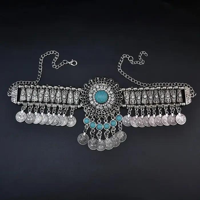 Collier Gypsy Boho en pierres précieuses et semi-précieuses style bohème indien pour femmes occasions spéciales anniversaires mariages et cadeaux d'anniversaire