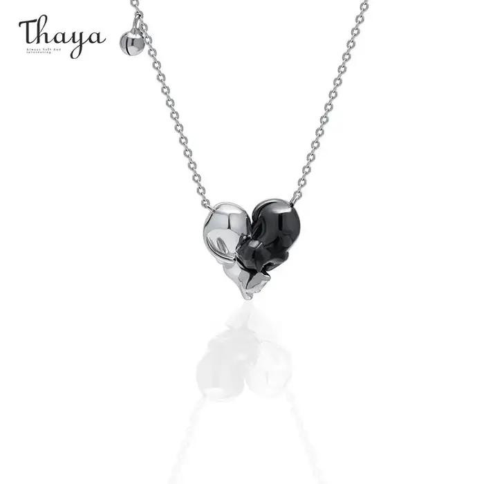 Thaya – collier avec pendentif plaqué or pour femmes, collier élégant pour filles, accessoires de fê