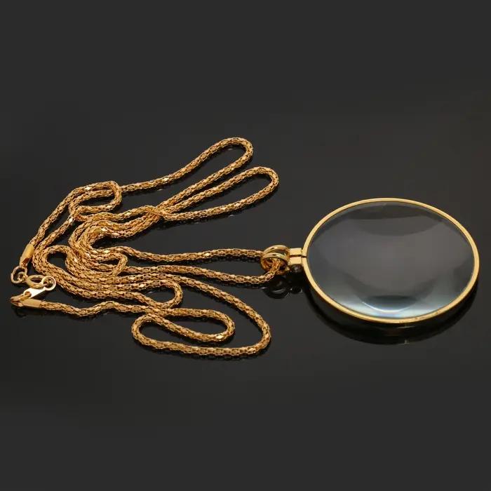 Collier à lentille Monocle avec Loupe 6x, pendentif en verre, ornements suspendus, outils et équipem