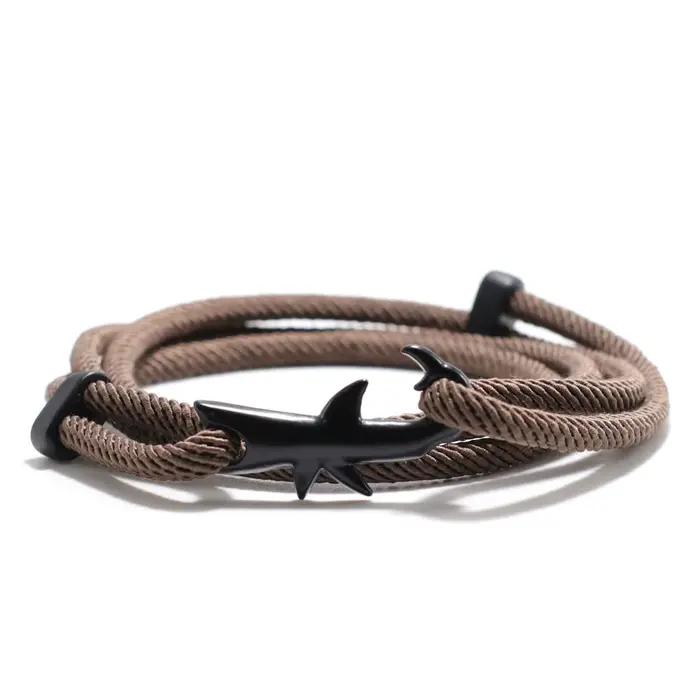 Bracelet requin en alliage de zinc réglable pour hommes et femmes océan animal de mer bracelets cadeaux pour anniversaire et événements spéciaux