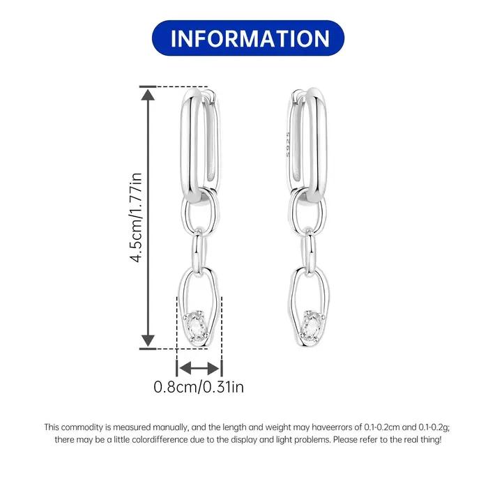 MISEFF – boucles d'oreilles en argent Sterling S925