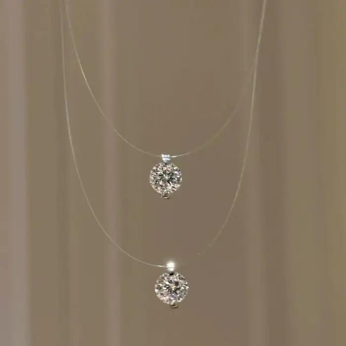 Collier pendentif larmes de sirène en zirconium pour femme élégant et tracker d'humeur cadeau occasion spéciale
