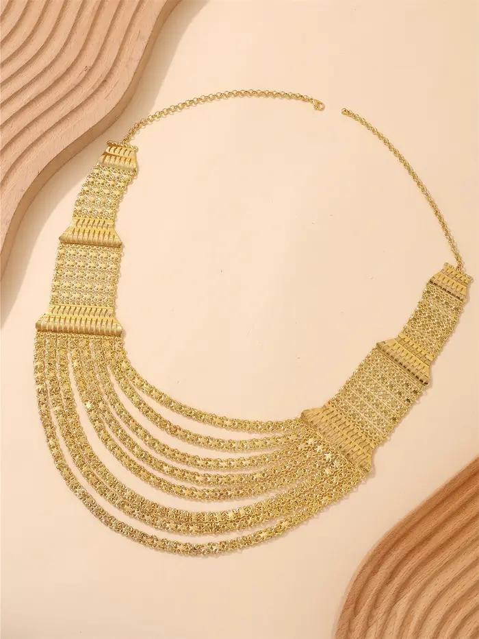 Colliers coulants plaqués or 22 carats pour femmes
