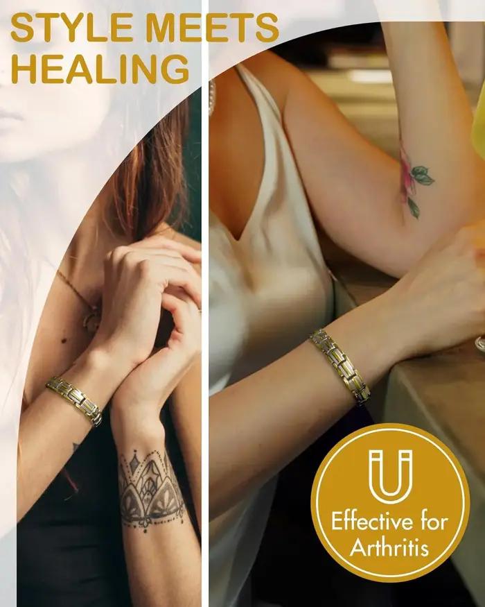 ARADOO Bracelet magnétique pour femmes hommes titane acier néodyme aimants lien Bracelets bijoux cadeaux