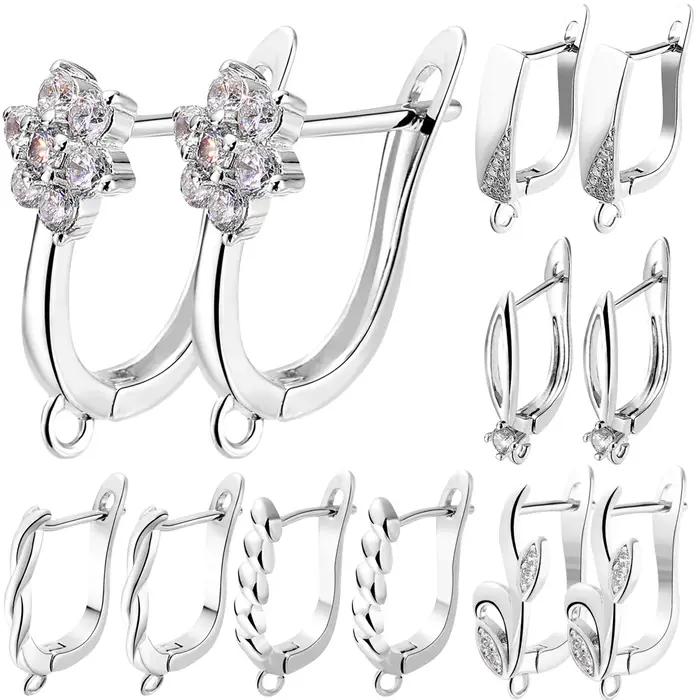 Fermoirs à crochet en cuivre plaqué or 18K et zirconie cubique AAA pour créations de bijoux personnalisées et hypoallergéniques femmes occasions spéciales