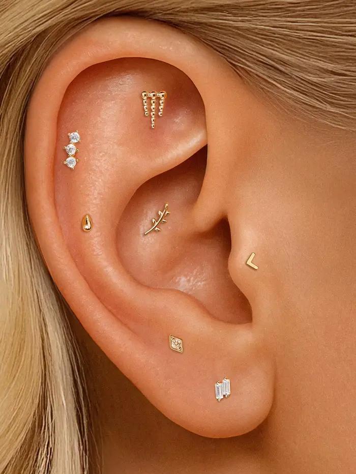Boucle d'oreille à clous en argent sterling 925 avec zirconium pour femmes occasions spéciales parties fêtes anniversaires occasions quotidiennes cadeaux à offrir