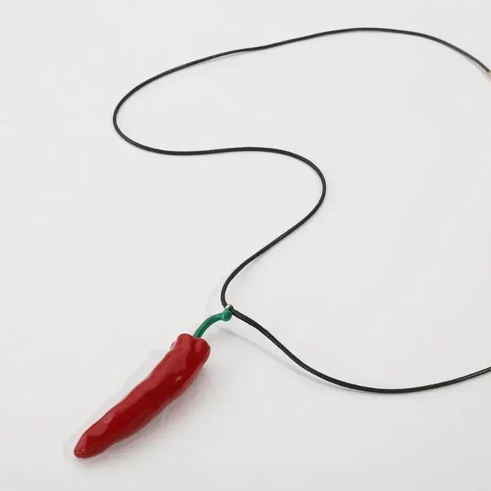 Collier pendentif ULBelle rouge pour femmes style boho fête de vacances bijou fantaisie cadeau spécial