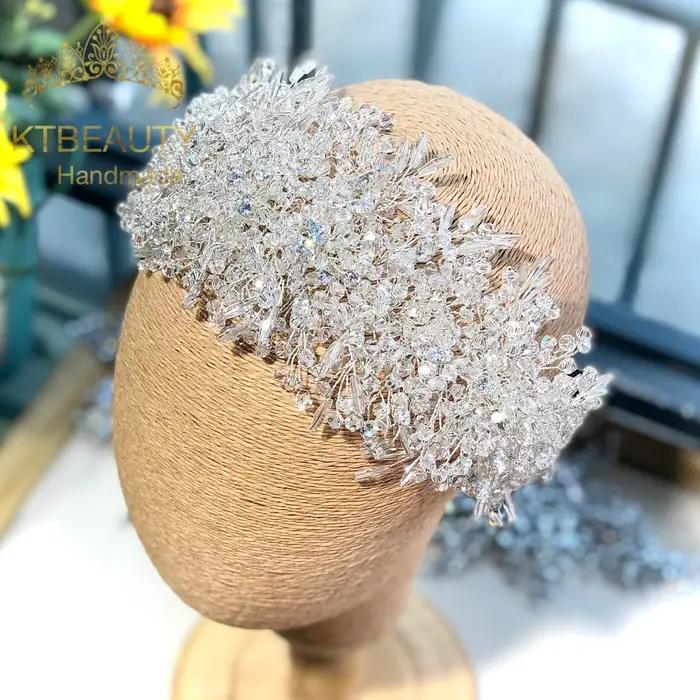 Diadème en zircone cubique à motifs étoiles flexible pour femmes, accessoire de cheveux pour occasions spéciales et mariages