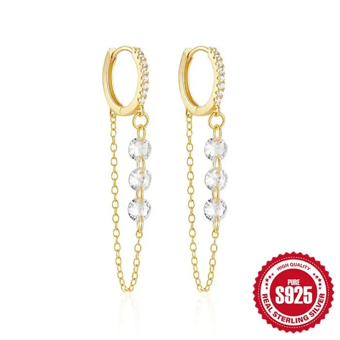 BOAKO – boucles d'oreilles rondes à pampilles en argent Sterling 925