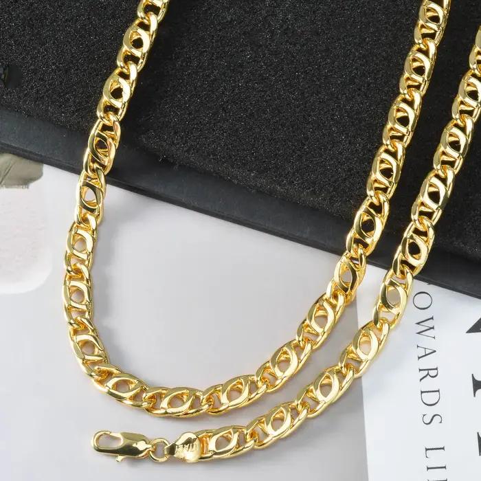 Ensemble de bijoux inspiré de la chaîne Figaro, collier artisanal délicat, bracelet à main, bijoux décoratifs pour un usage quotidien