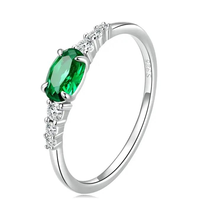 BAMOER – bague ovale en argent Sterling 925 pour femmes