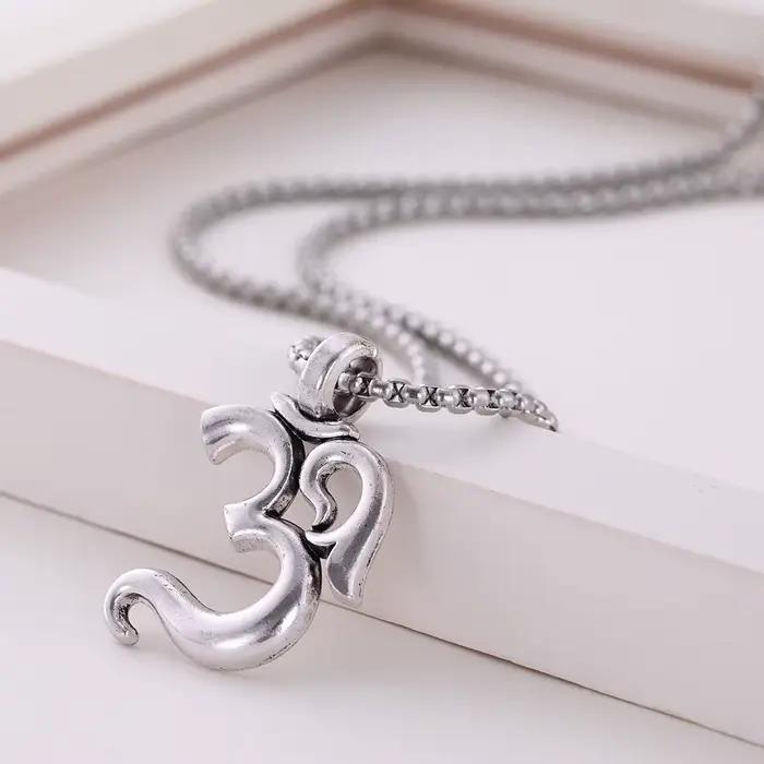 EUEAVAN Collier Pendentif Om Vintage pour Yoga