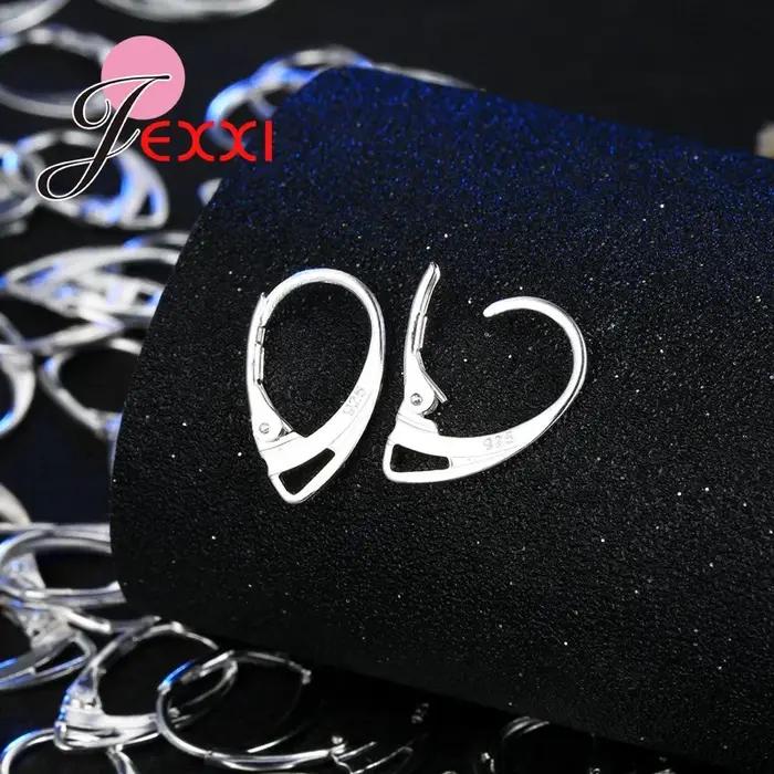 Connecteur de boucles d'oreilles en argent S925