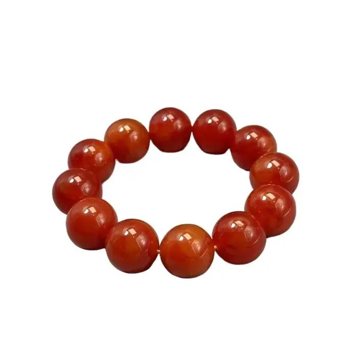 Bracelet de perles rouges rares pour hommes et femmes, modèles populaires