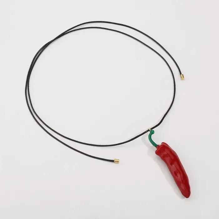 Collier pendentif ULBelle rouge pour femmes style boho fête de vacances bijou fantaisie cadeau spécial
