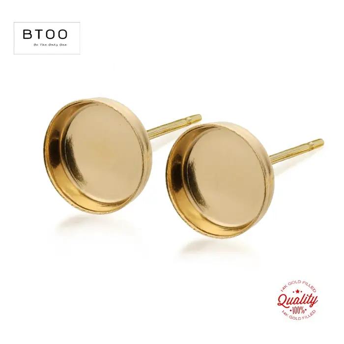 Boucles d'oreilles en or rempli 14 carats à lunettes rondes maincraft artisanale pour femmes occasions spéciales