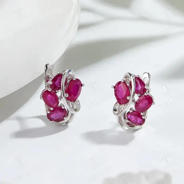 2026, Boucles d'oreilles de luxe fantaisie en argent pour femme