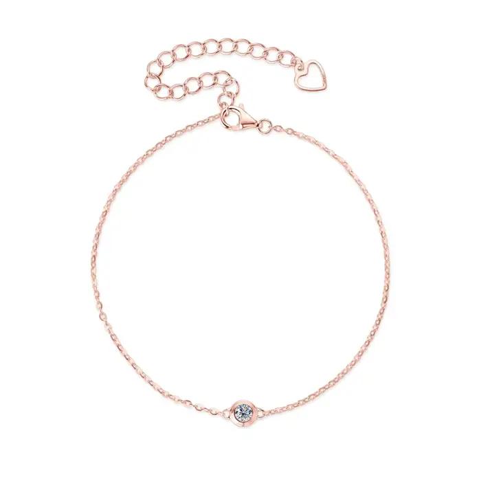 Lnngy-Bracelet Moissanite en Argent Sterling 925 pour Femme