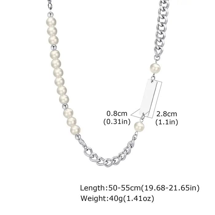 Collier à maillons gourmette Hip Hop pour hommes et garçons, collier perlé classique 216.239., cadea