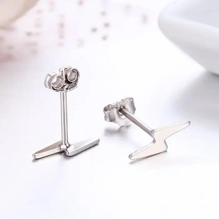 Boucles d'oreilles foudre en argent Sterling 925